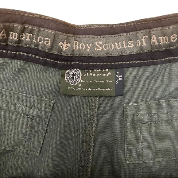 Official Boy Scout Uniform‎ Shorts Olive Green Youth Size 22 - Picture 4 of 8
